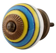 Sky Blue Yellow Knob