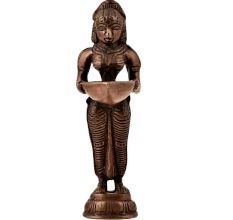 Brass Welcome Lady Holding A Lamp