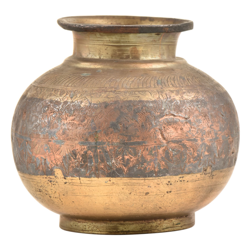 Copper Brass India Holy Water Pot Vase