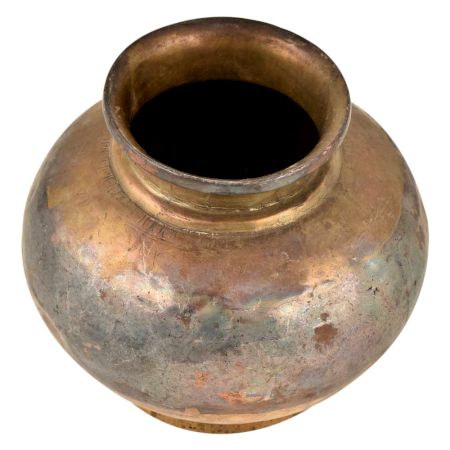 Brass Hand Engraved Ganga Jamuna Pot