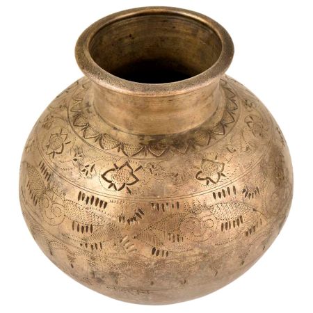 Hand Engraved Brass Decorative Metal water Pot