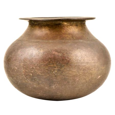 Brass Hand Crafted Water Pot with Engraved Tribal God And Flower