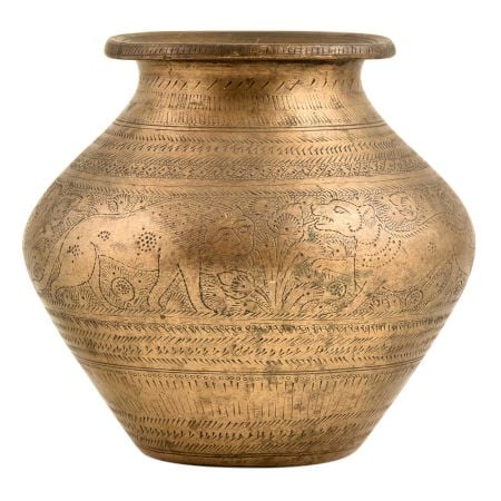 Trbal Form Engravings With Wild Animals And Forest Scene