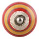 Orange Red Striped Knob