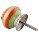 Green Orange Striped Knob