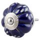 Royal Blue Engraved Melon Knob