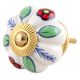 Red Dahlia Ceramic Knob