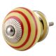 Yellow Red Striped Knob
