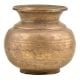 Brass Water Vessel With A wide Mouth And Tribal Patterns