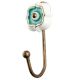 Sea Green Solid Gold Line Ceramic Hook In Antique Fitting