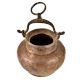 Handmade Brass Pot With Black Brass Handle And Hanging Yolk