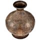 Indian Handmade Copper Repousse Floral Pot or Vase