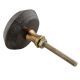 Grey Electrum Plate Round Stone Cabinet Knobs