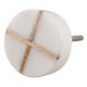 White Round Wooden Cross Stone Dresser Knobs