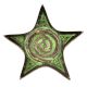 Hand Made Brass Star Spiral Cabinet Hardware With Green Patina