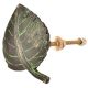 Brass Betal Leaf Shape Drawer Knob With Patina