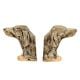 Hand Crafted Brass Golden Retriever Dog Bust Heavy Bookends