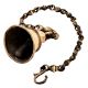 Traditional Brass Temple Bell With Elephant On A Chain
