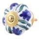 Blue Rose Ceramic Knob
