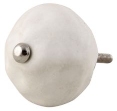 White Round Solid Knob