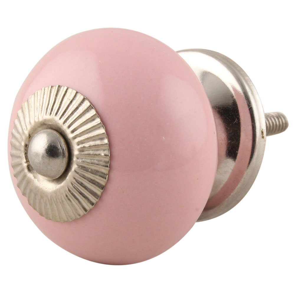 Pink Round Ceramic Knob