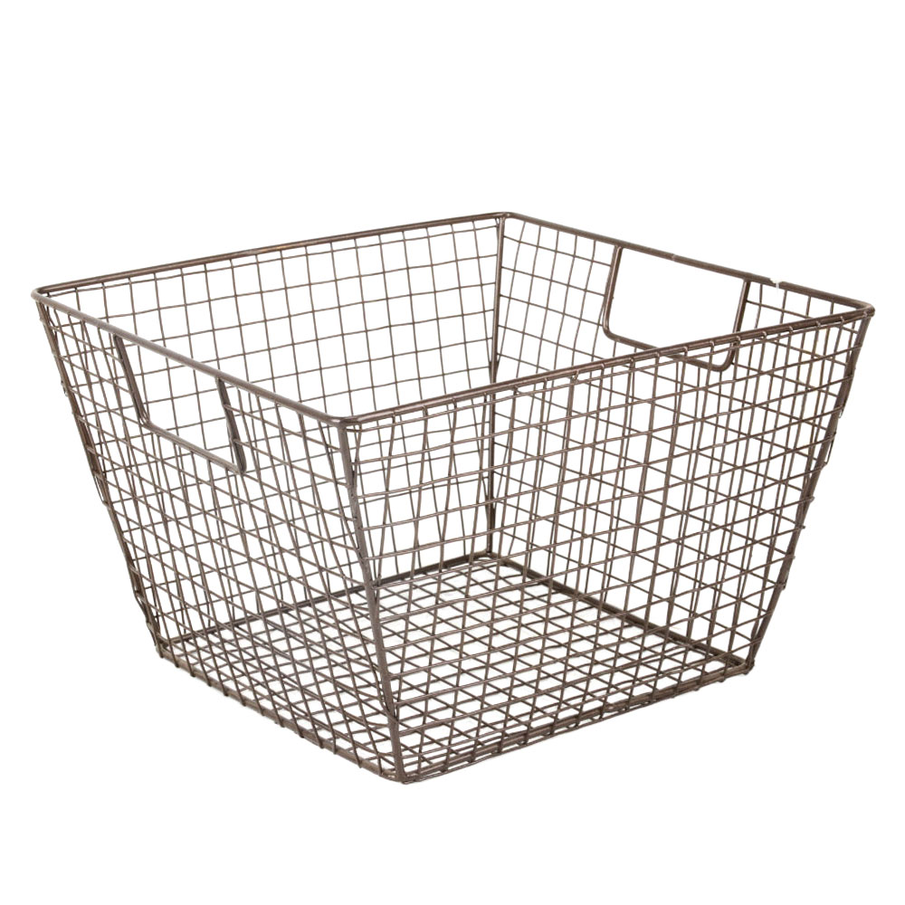 Iron Wire Basket In Black