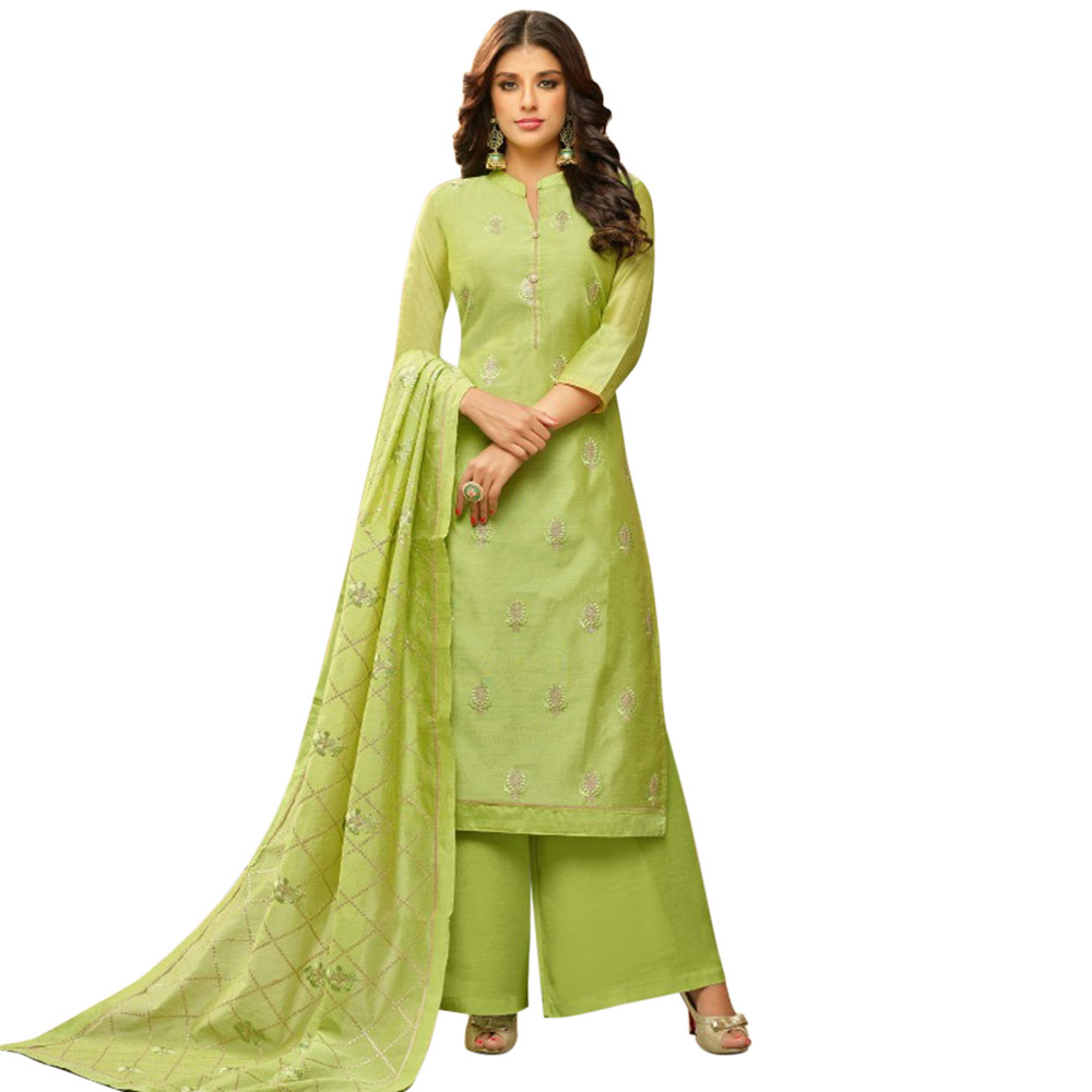green dress with dupatta