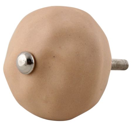 Brown Round Solid Knob
