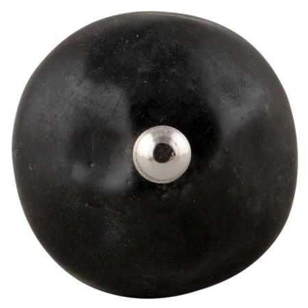 Solid Black Round Ceramic Knobs