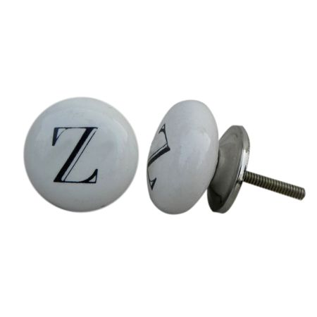 Z Alphabet Ceramic Dresser Drawer Knobs