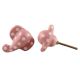 Pink Polka Elephant Face Knob