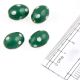 Dark Green Polka Dot Glass Beads For Jewelry Making And Home Decoration (Pack Of 12)