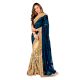 Half Half Party Wear  Embroidered Georgette Saree with Blouse Piece