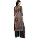 Grey Satin Cotton Printed Women's Unstitched Dress Materia
