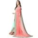 Georgette  And Net Two Color Saree With Blouse Piece