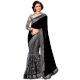 Fancy Indian Georgette & Net Saree (Black)