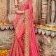 Pink Ethnic Wedding And Party Wear Heavy Handwork Designer Sari