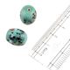 Mint Green Loose  Glass Jeweley Barrel Shaped Beads (Pack Of 12)