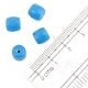 Sky Blue Glass Barrel Shaped Spacer Loose Beads For Making  Jewelry (Pack Of 12)
