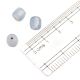 Pale Blue Glass Barrel Shaped Spacer Loose Beads For Making Jewelry (Pack Of 12)