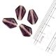 Dark Purple Tear Drop Jewelry Making Faceted Crystal Glass Loose Beads (Pack Of 12)