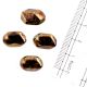 Brown Polished Glossy  Fancy Faceted Loose Glass Jewelry Making Beads (Pack Of 12)