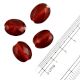 Rose Red Jewelry Color Oval Shape Loose Glass Beads (Pack Of 12)