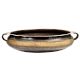 Bronze South Indian Bronze Urli Festival Cooking Vessel With Scroll Handles
