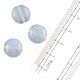 Sky  Blue Loose Flat Spacer Glass Beads For Making Jewelry