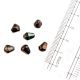 Black Golden Fire Polished Multi Faceted Beads For Jewelry Making (12 In Pack)