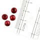 Maroon Painted Thread Glass Beads Glass For Jewelry Making (12 In Pack)