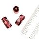 Cherry Red Painted Loose Glass Beads Cylindrical Jewelry Accessories (12 in Pack)