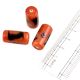 Orange Black Design Cylindical Loose Glass Beads Jewelry Accessories (12 in Pack)