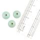 Mint Green Round Loose Glass Beads For Jewelry Making (12 in Pack)